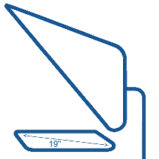 19-inch professional teleprompter for broadcast and video production